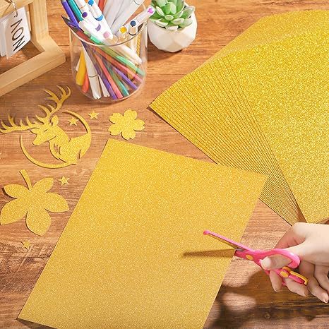 A4 250gsm Glitter Cardstock Paper for Christmas Crafts & DIY Decor