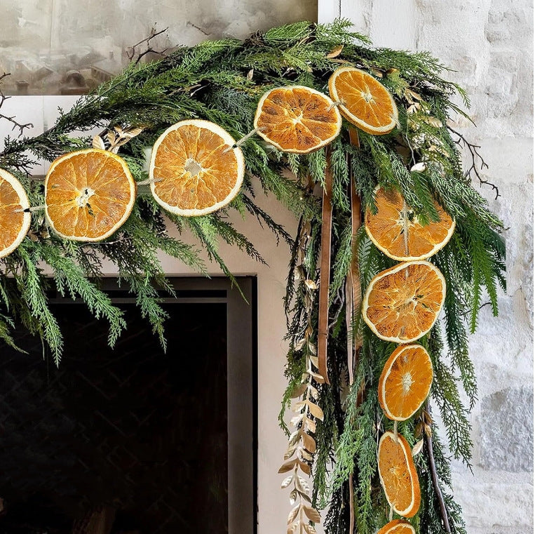 Rustic Natural Dried Orange & Pine Cone Christmas Ornament | Handcrafted Cinnamon Holiday Decor