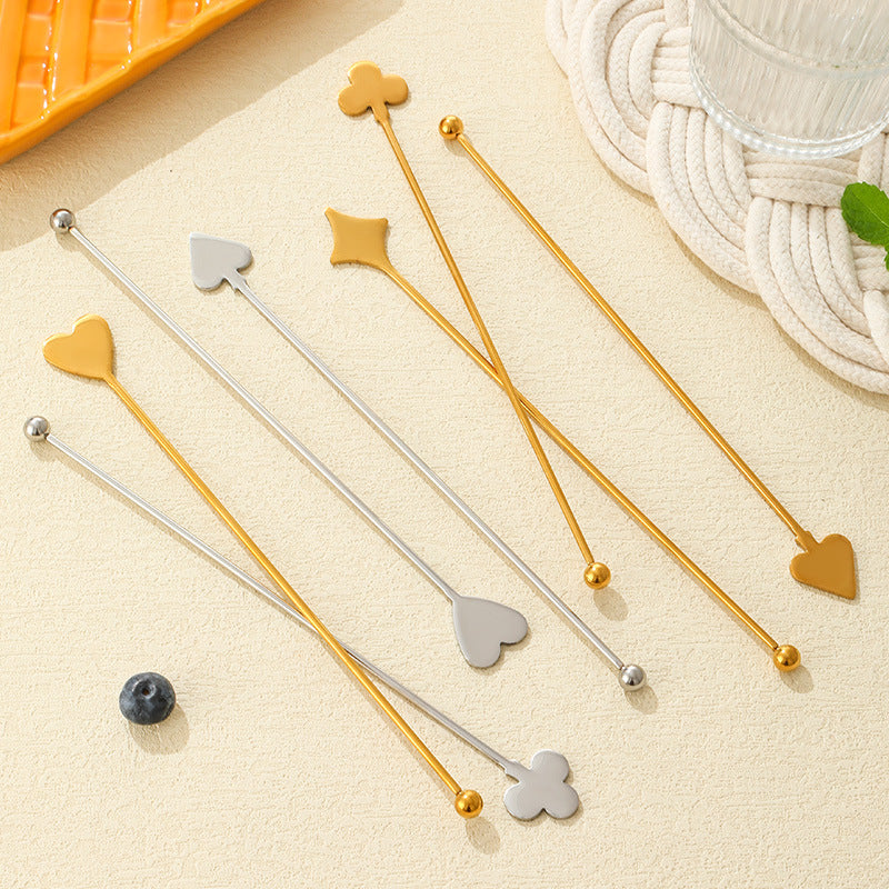 304 Stainless Steel Playing Card Cocktail Stirrer - Reusable Drink Stir Stick for Bar, Coffee & Juice