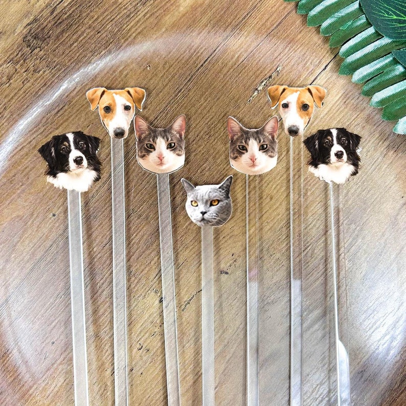 Charming Personalized Pet Drink Stirrers