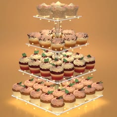 Luminous Acrylic Tiered Display