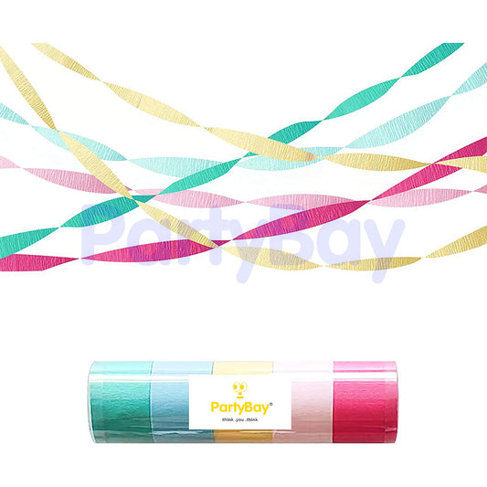 Colorful Crepe Paper Spiral Streamers for Party & Wedding Decor