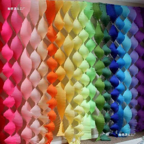 Colorful Crepe Paper Spiral Tassel Garlands | Birthday & Wedding Party Decor