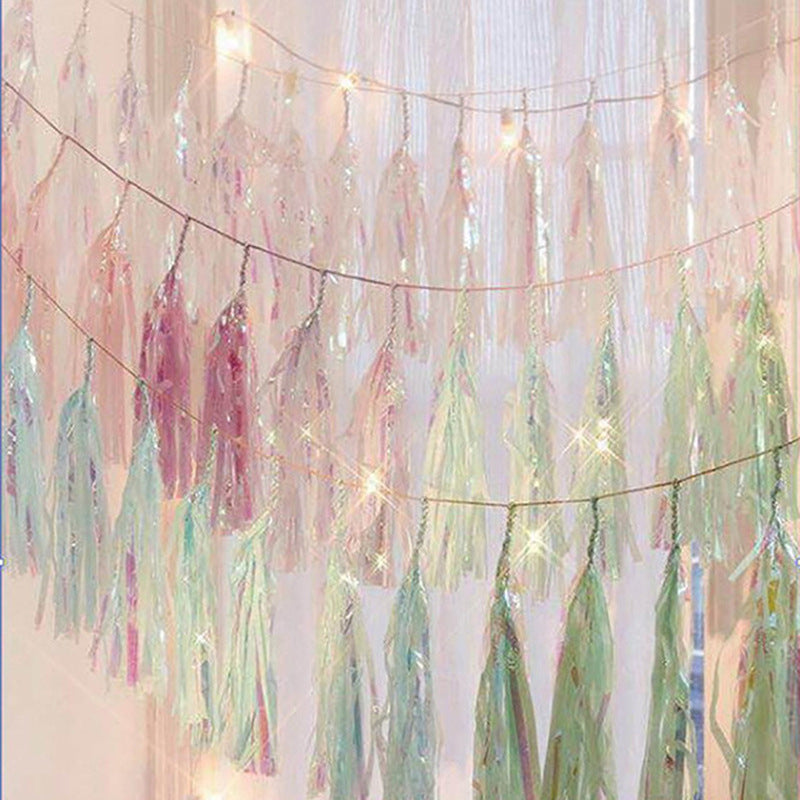 Vibrant Candy Color Paper Tassel Garland for Kids Birthday Parties