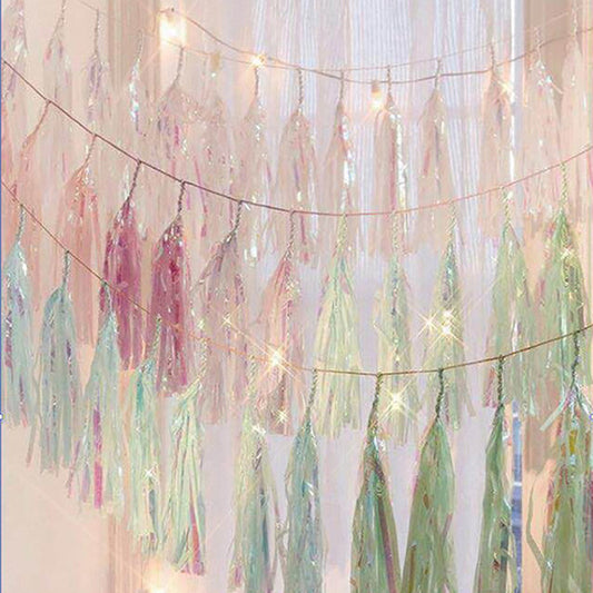 Vibrant Candy Color Paper Tassel Garland for Kids Birthday Parties