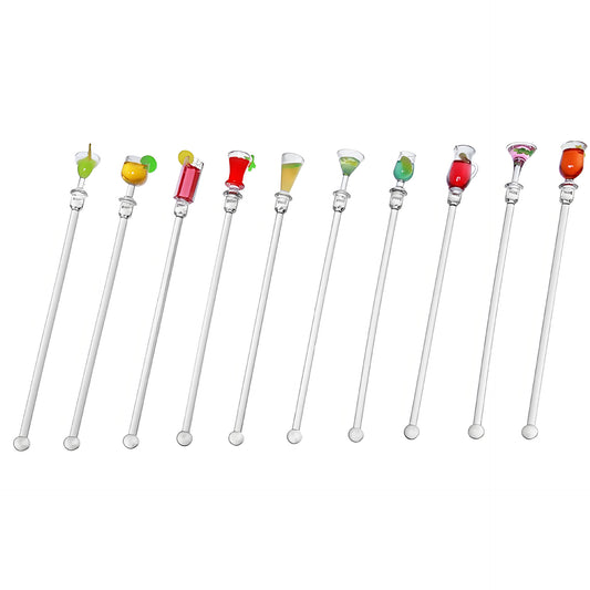 Stylish Reusable Acrylic Drink Stirrers for Coffee & Cocktails