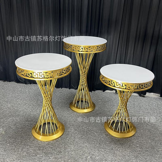 Elegant Gold Iron Art Wedding Centerpiece & Aisle Flower Stand