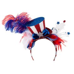 Star-Spangled Mini Top Hat Headband