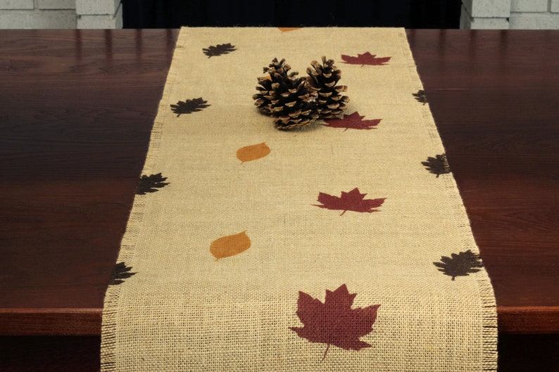 Rustic Autumn Burlap Runner