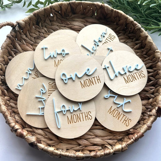 Modern Wooden Milestone Disc Collection