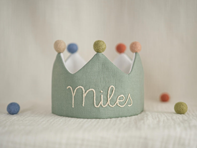 Elegant Linen Keepsake Crown