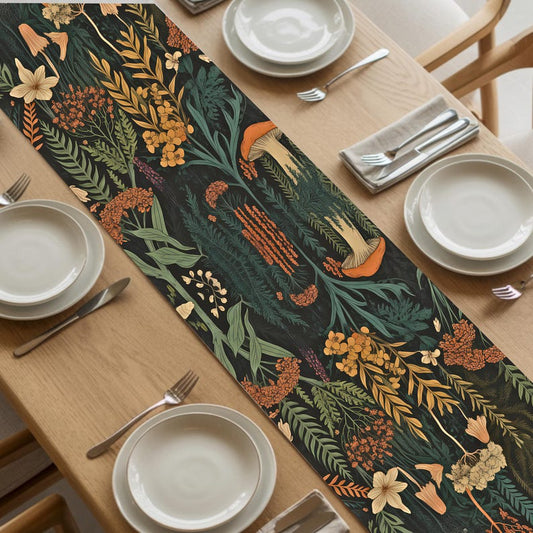 Whimsical Cottagecore Botanical Runner