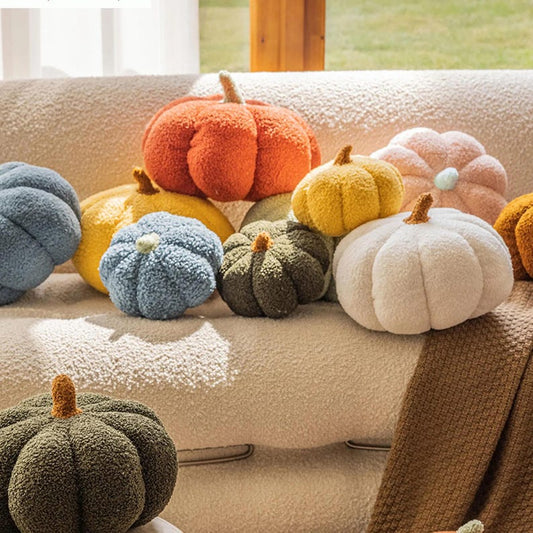 Chic Plush Pumpkin Accent Pillow